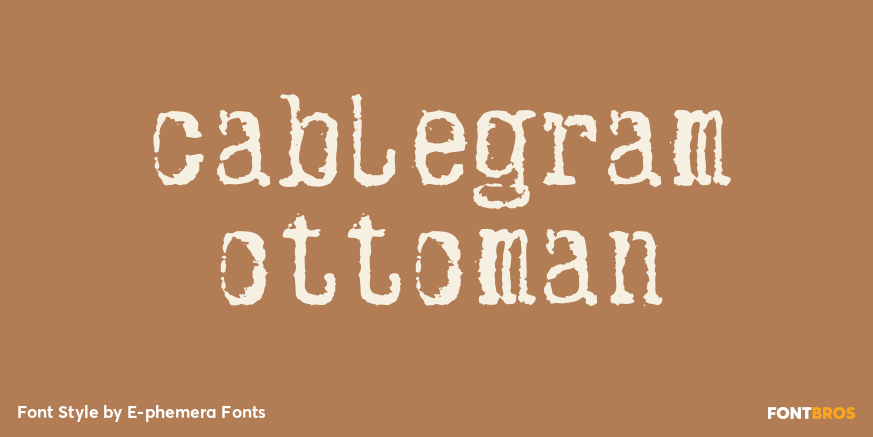 Cablegram Ottoman Font Poster #1