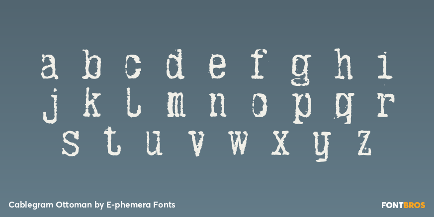 Cablegram Ottoman Font Poster #3