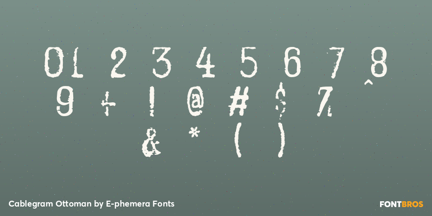 Cablegram Ottoman Font Poster #4