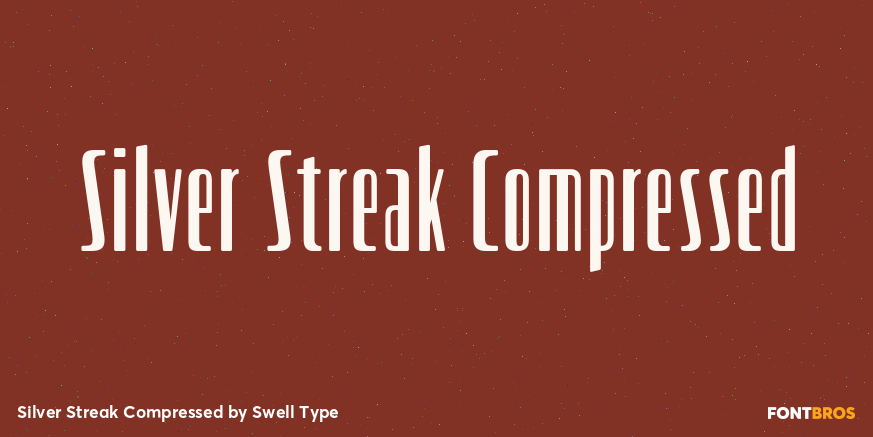 Silver Streak Compressed Font Poster #1