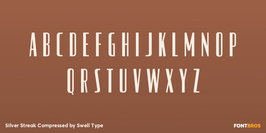 Silver Streak Compressed Font Poster #2