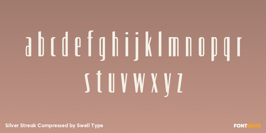 Silver Streak Compressed Font Poster #3