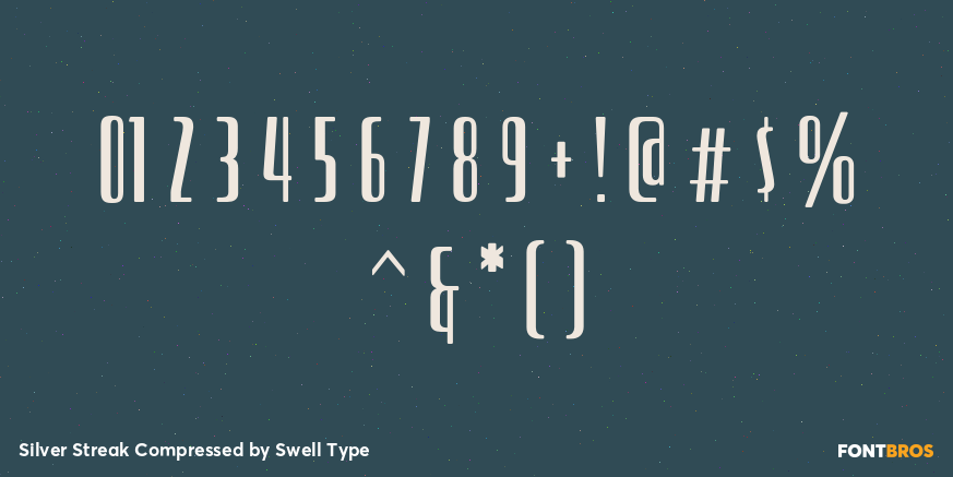 Silver Streak Compressed Font Poster #4
