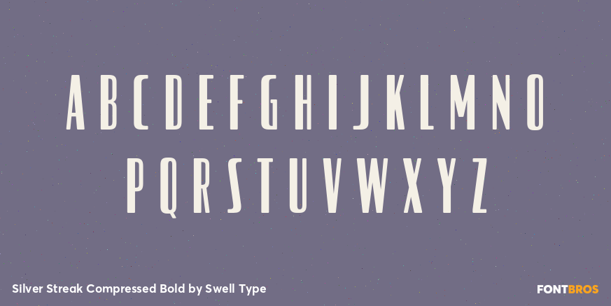 Silver Streak Compressed Bold Font Poster #2