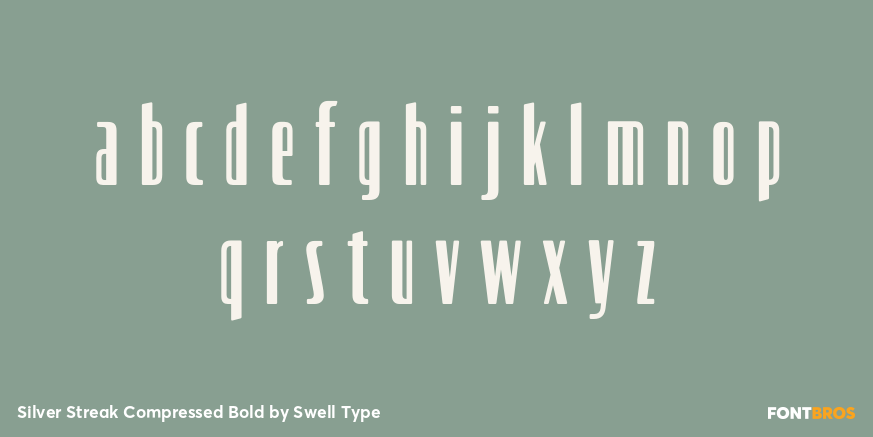 Silver Streak Compressed Bold Font Poster #3