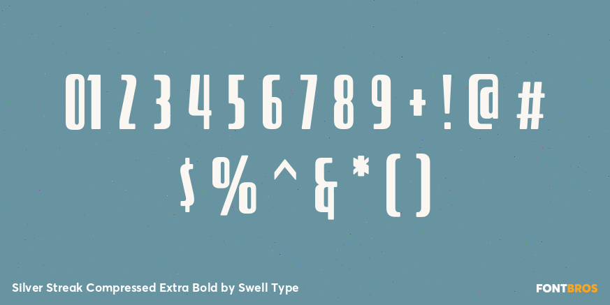 Silver Streak Compressed Extra Bold Font Poster #1