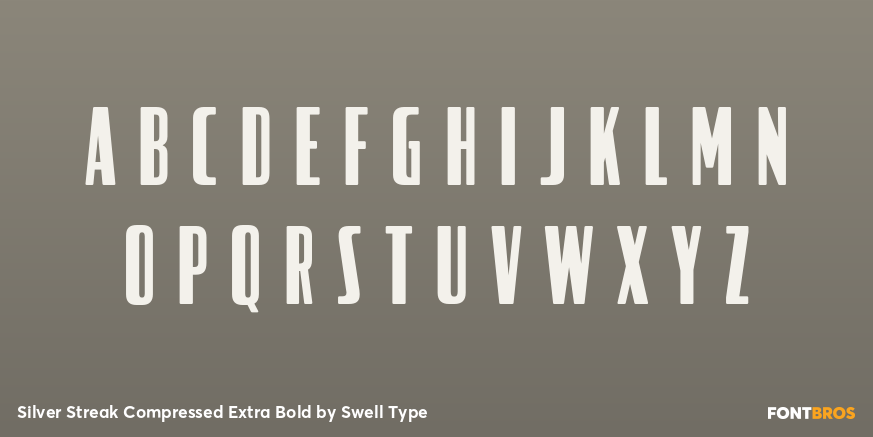 Silver Streak Compressed Extra Bold Font Poster #1