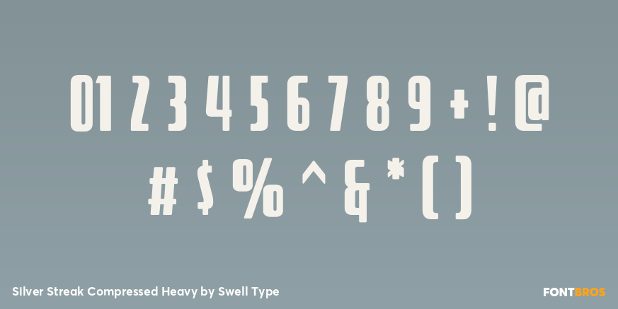 Silver Streak Compressed Heavy Font Poster #1