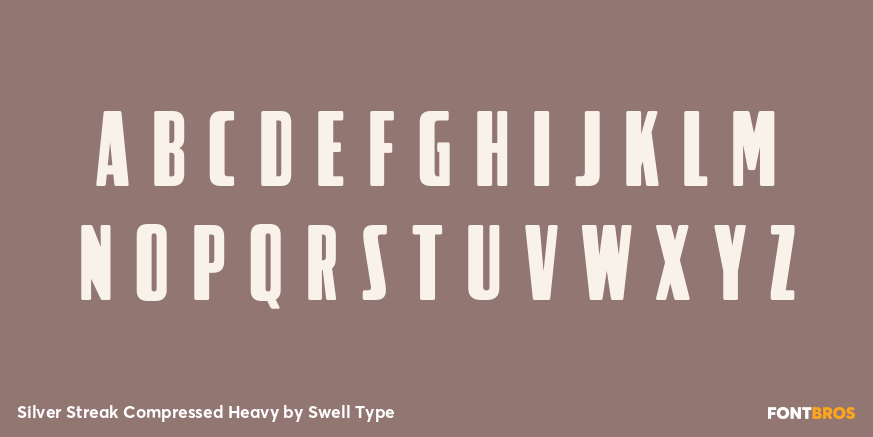 Silver Streak Compressed Heavy Font Poster #1