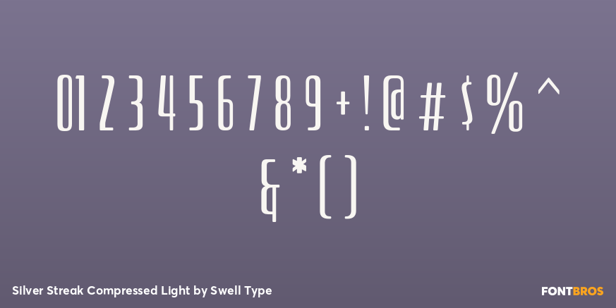 Silver Streak Compressed Light Font Poster #1