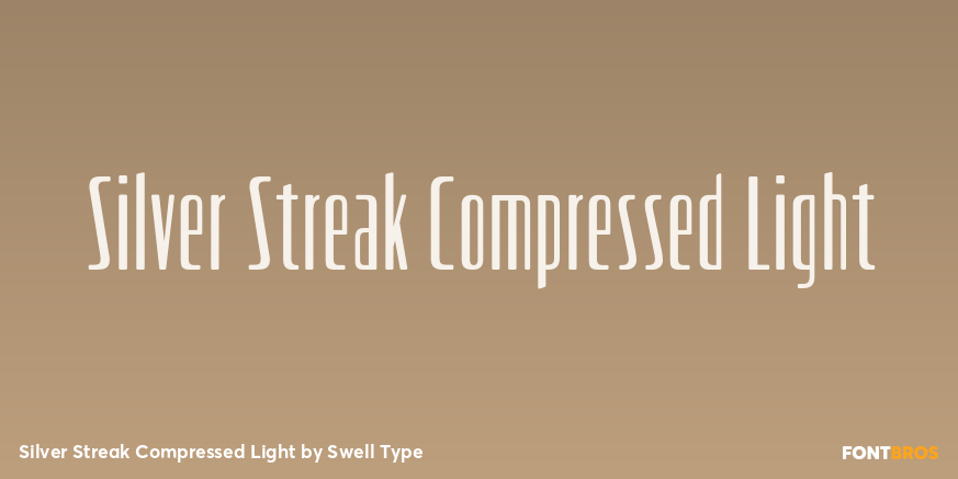 Silver Streak Compressed Light Font Poster #1