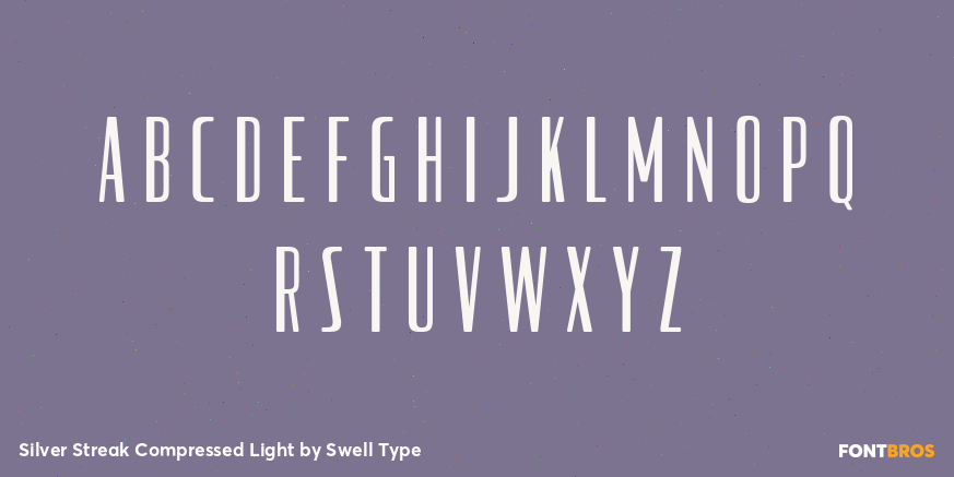 Silver Streak Compressed Light Font Poster #2