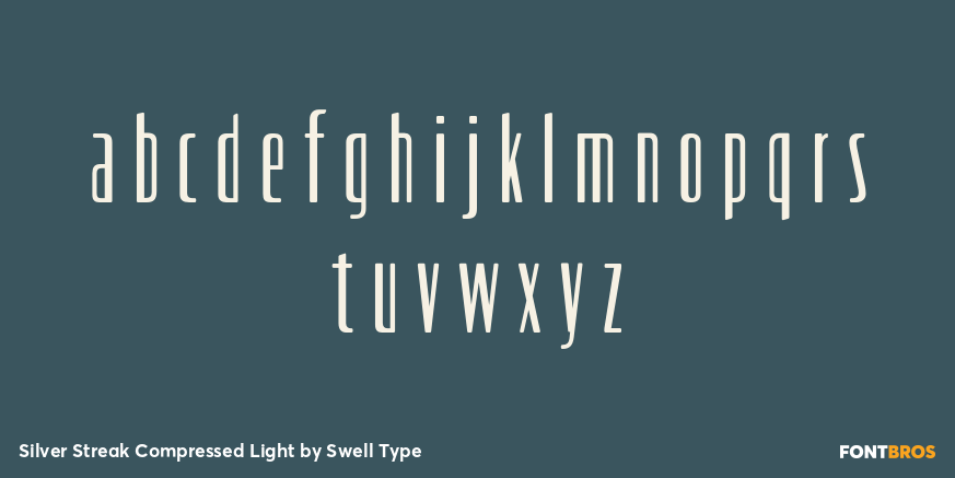 Silver Streak Compressed Light Font Poster #3
