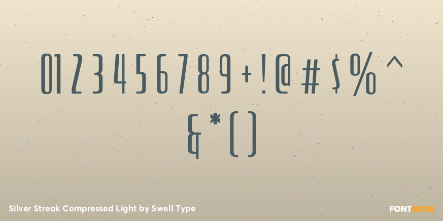 Silver Streak Compressed Light Font Poster #4