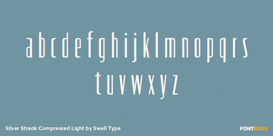 Silver Streak Compressed Light Font Poster #1