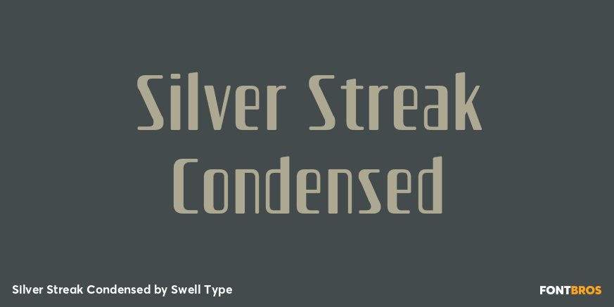 Silver Streak Condensed Font Poster #1