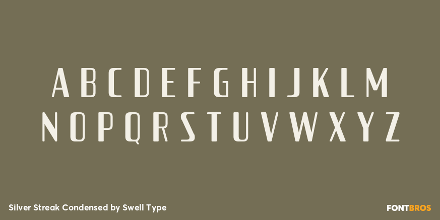 Silver Streak Condensed Font Poster #2
