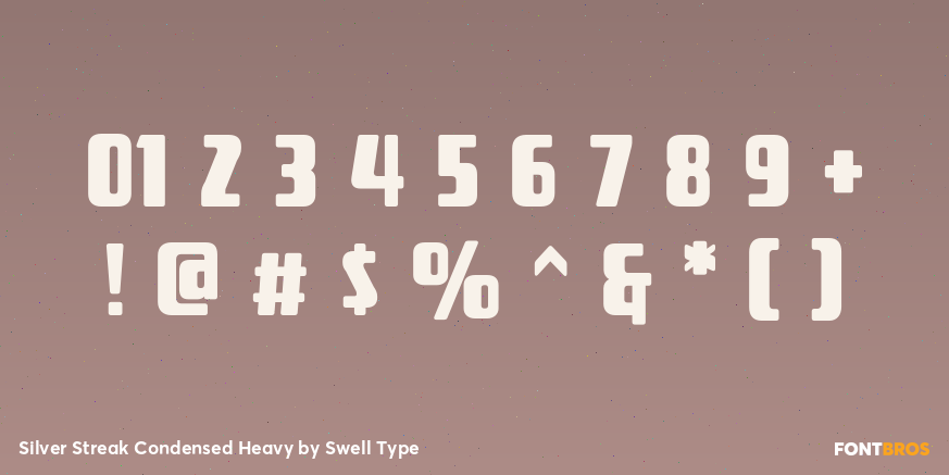 Silver Streak Condensed Heavy Font Poster #1