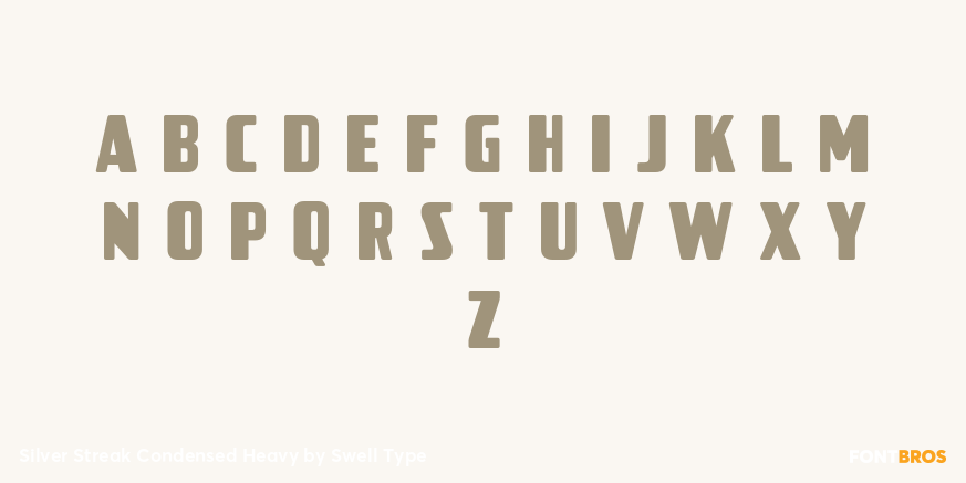Silver Streak Condensed Heavy Font Poster #2