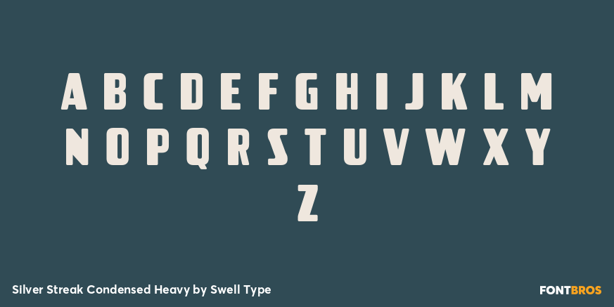 Silver Streak Condensed Heavy Font Poster #1