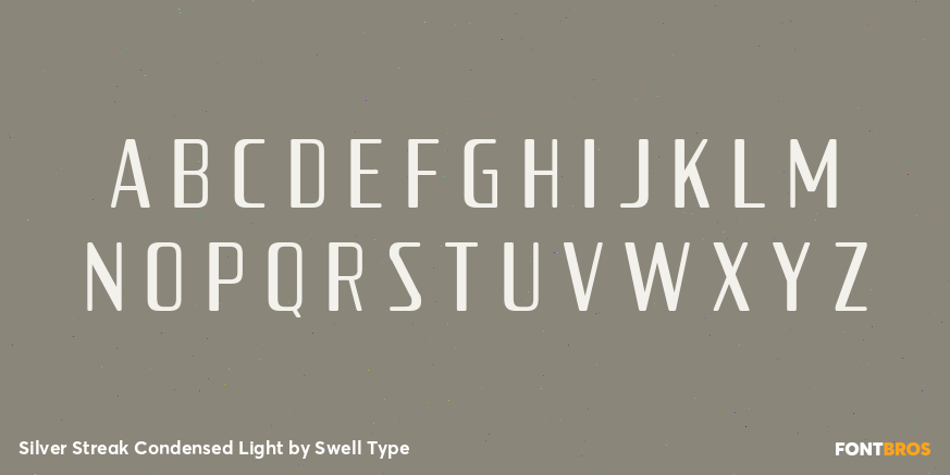 Silver Streak Condensed Light Font Poster #2