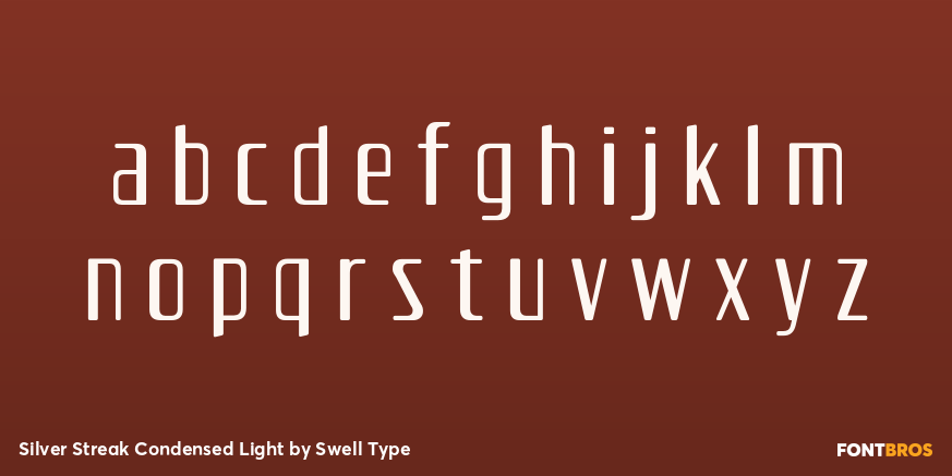 Silver Streak Condensed Light Font Poster #3