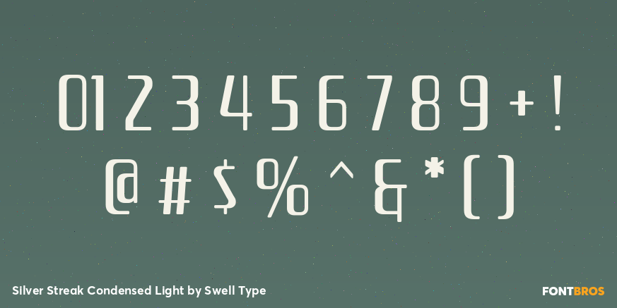 Silver Streak Condensed Light Font Poster #4