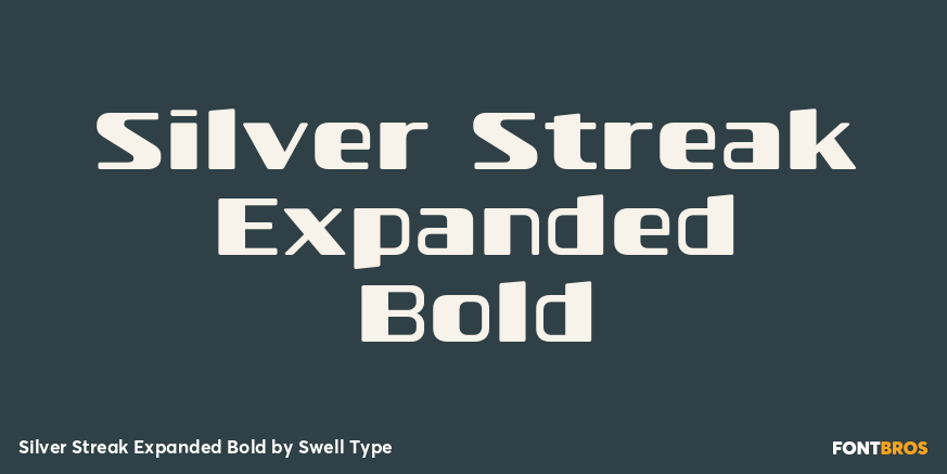 Silver Streak Expanded Bold Font Poster #1