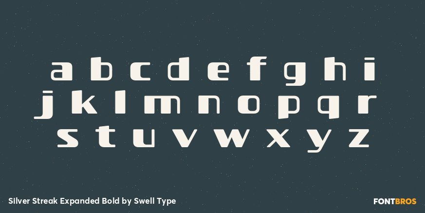 Silver Streak Expanded Bold Font Poster #3