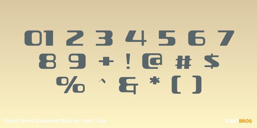 Silver Streak Expanded Bold Font Poster #4