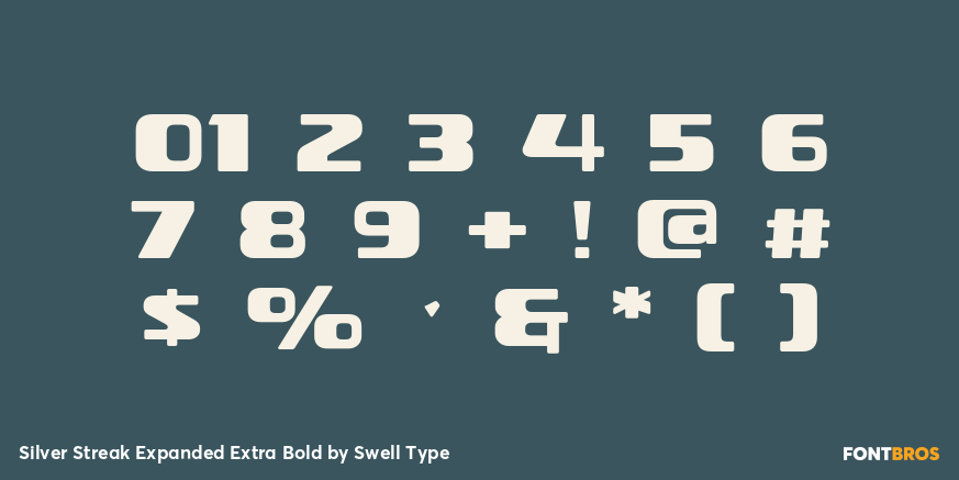 Silver Streak Expanded Extra Bold Font Poster #1