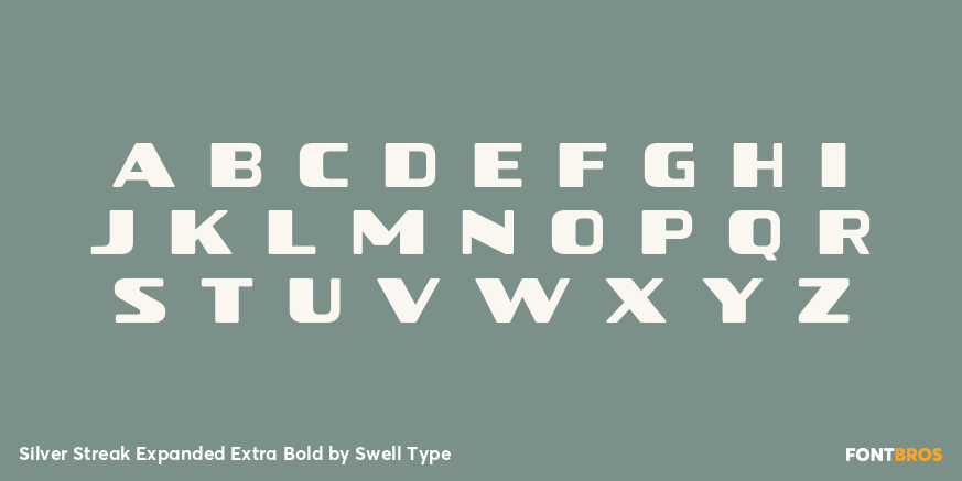 Silver Streak Expanded Extra Bold Font Poster #1