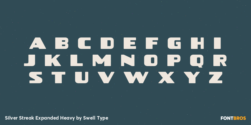 Silver Streak Expanded Heavy Font Poster #2