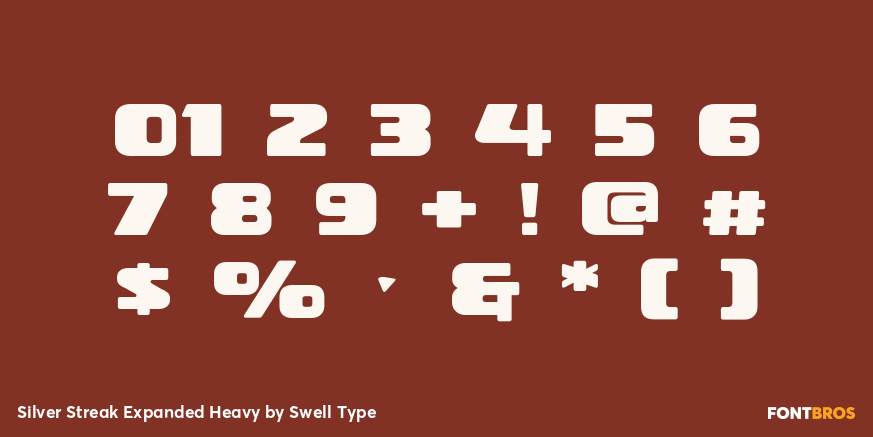 Silver Streak Expanded Heavy Font Poster #4