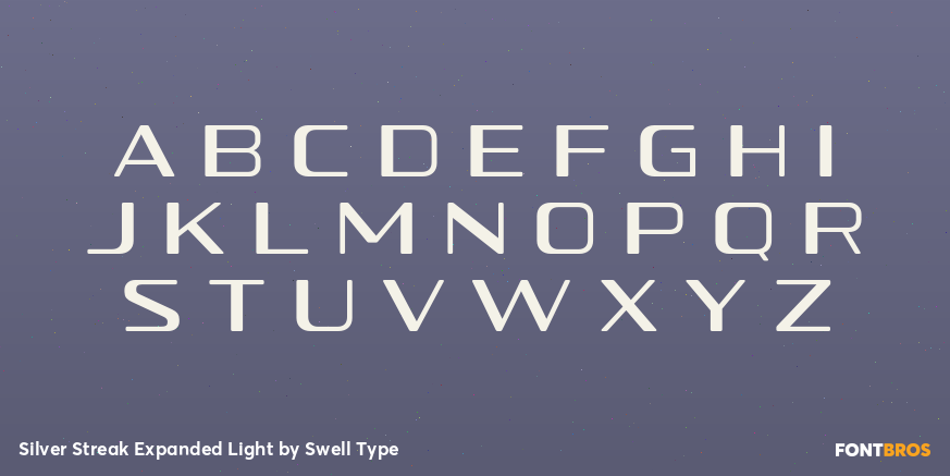 Silver Streak Expanded Light Font Poster #2