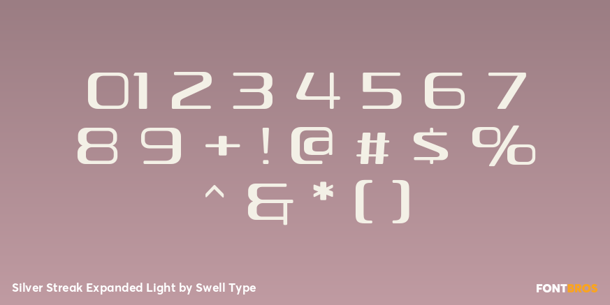 Silver Streak Expanded Light Font Poster #4
