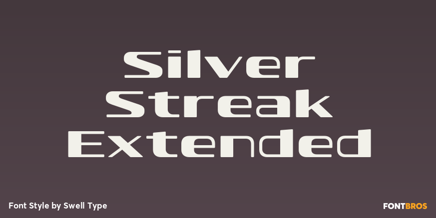 Silver Streak Extended Font Poster #1