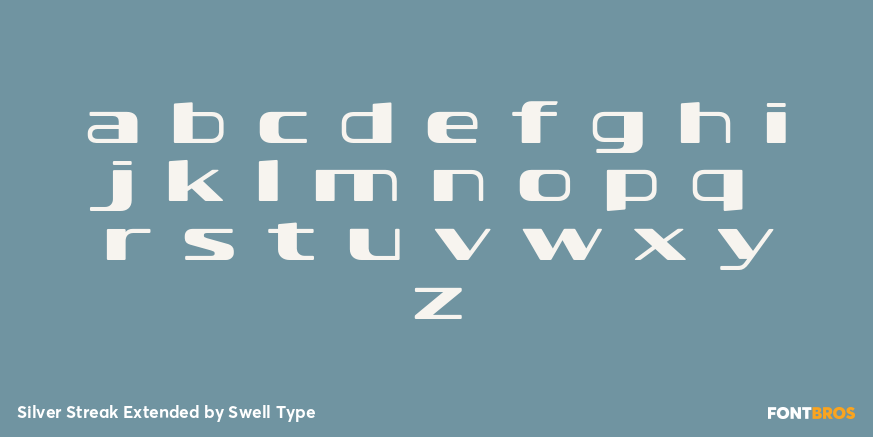 Silver Streak Extended Font Poster #3