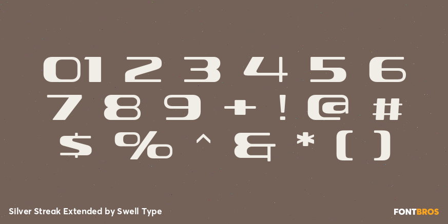 Silver Streak Extended Font Poster #4