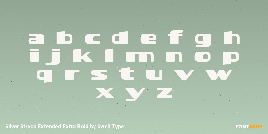 Silver Streak Extended Extra Bold Font Poster #3