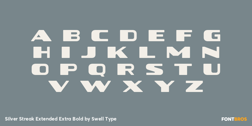 Silver Streak Extended Extra Bold Font Poster #1