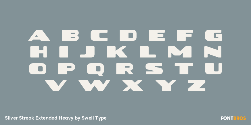 Silver Streak Extended Heavy Font Poster #2