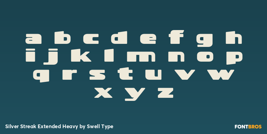 Silver Streak Extended Heavy Font Poster #3