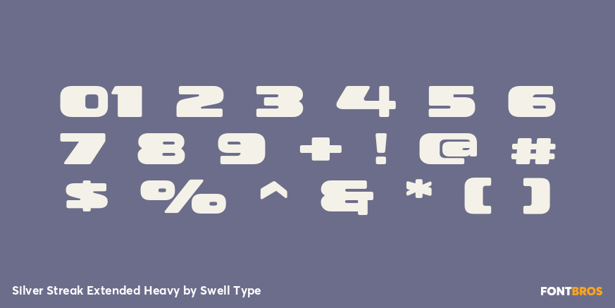 Silver Streak Extended Heavy Font Poster #4