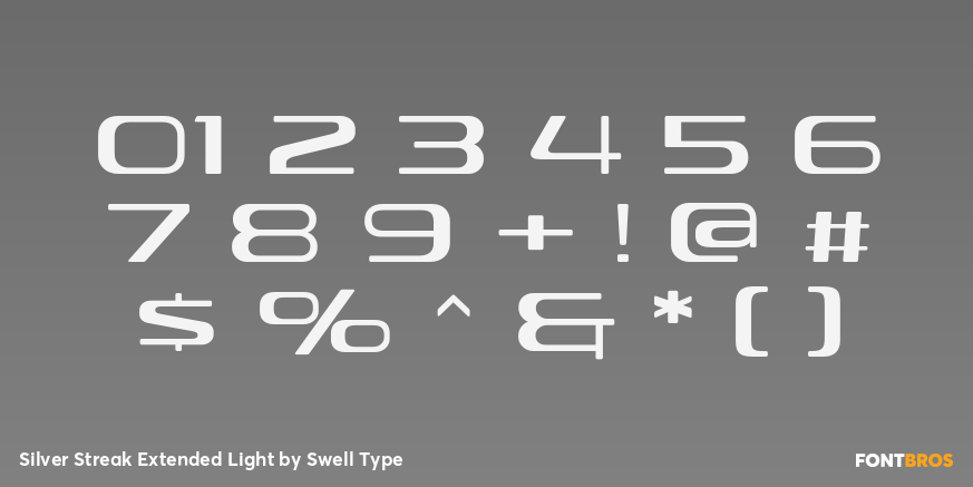 Silver Streak Extended Light Font Poster #1