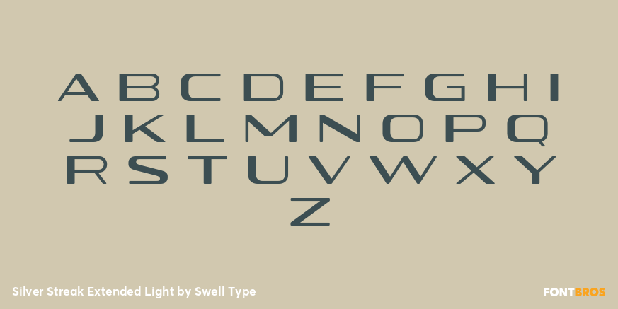 Silver Streak Extended Light Font Poster #2