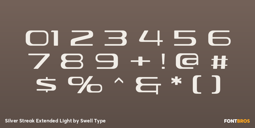 Silver Streak Extended Light Font Poster #4