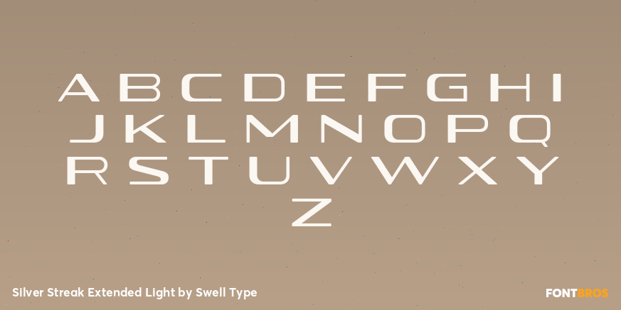 Silver Streak Extended Light Font Poster #1