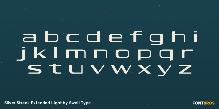 Silver Streak Extended Light Font Poster #1