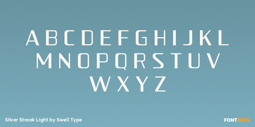 Silver Streak Light Font Poster #2